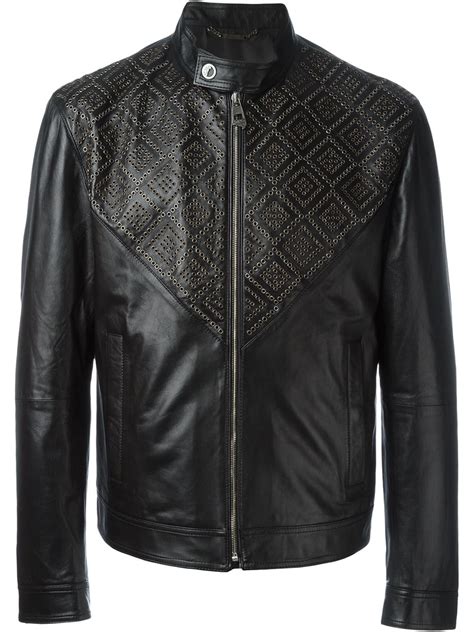 versace jacket vintage|Versace leather jacket men's.